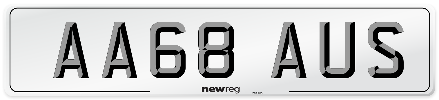 AA68 AUS Number Plate from New Reg